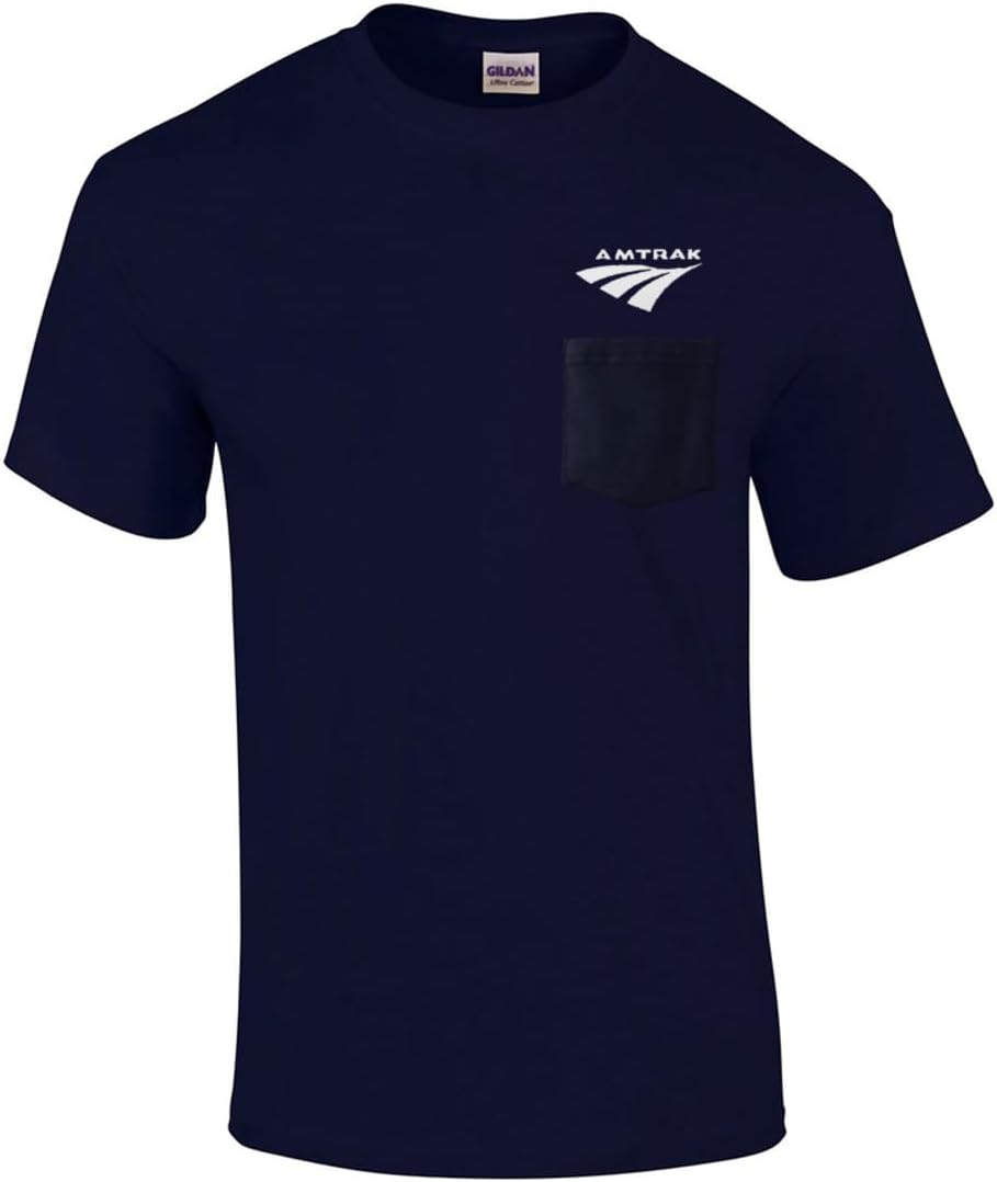 Daylight Sales Amtrak Travelmark Embroidered Pocket Tee [p252] - Navy
