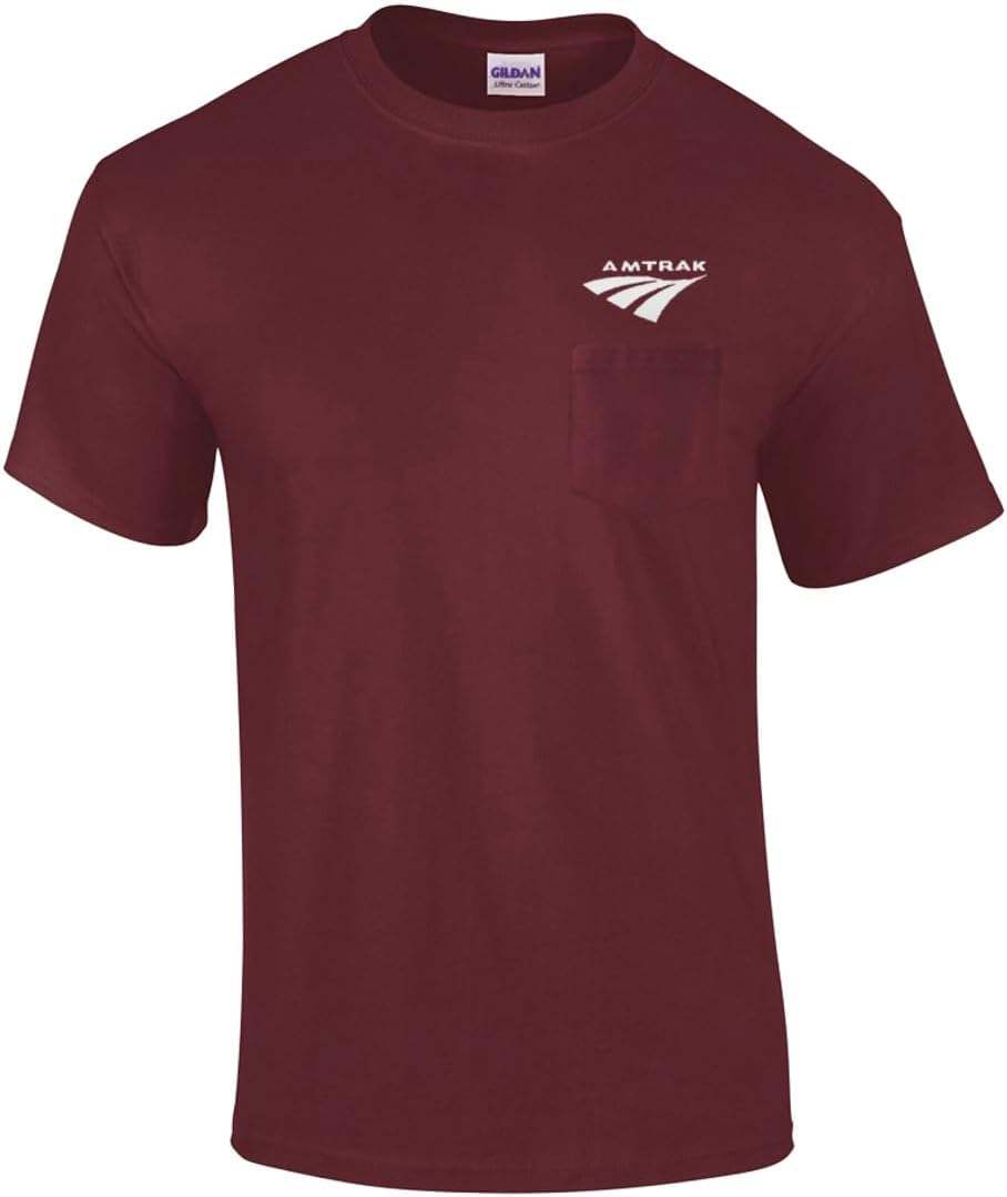 Daylight Sales Amtrak Travelmark Embroidered Pocket Tee [p252] - Maroon