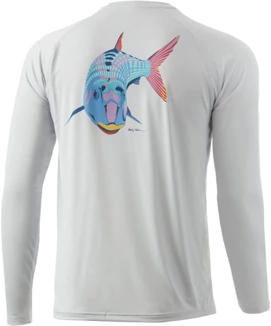 HUK Men's Vc Pursuit Long Sleeve Sun Protecting Fishing Shirt - Bonefish - Oyster