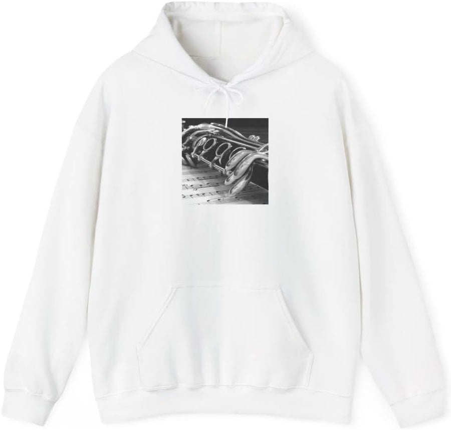 3dRose Clarinet Hooded Sweatshirt White/S - As Pictured