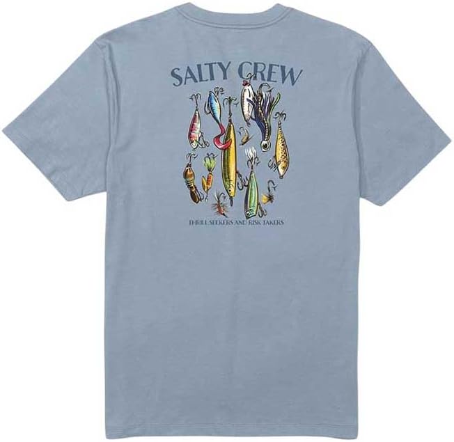 Salty Crew Men's Lure Gear Classic Short Sleeve Tee - Blue Fog