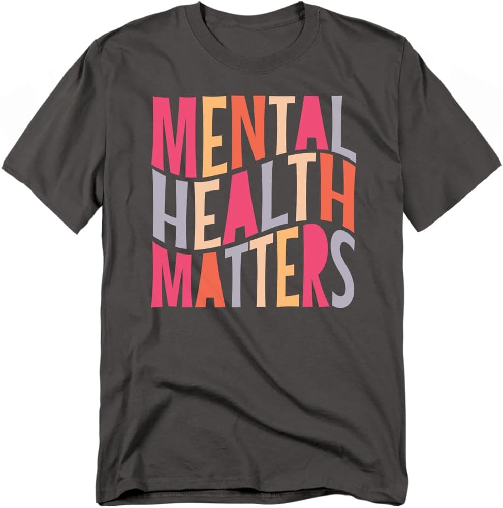 Popfunk Mental Health Matters T Shirt – Positive Awareness Tee for Men or Women, Unisex Adult - As Pictured
