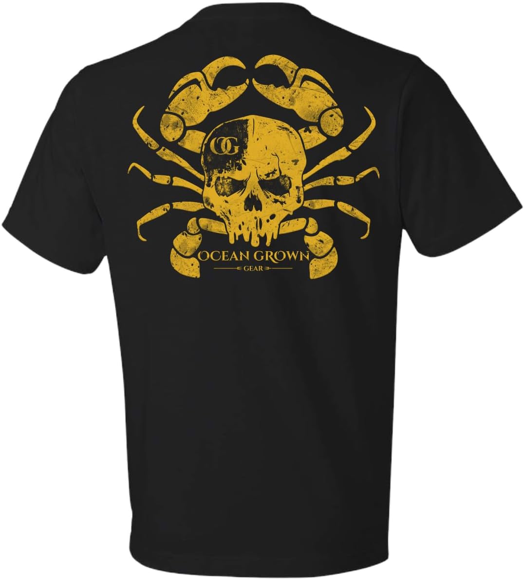 Ocean Grown Skull Crab T-Shirt for Men - As Pictured
