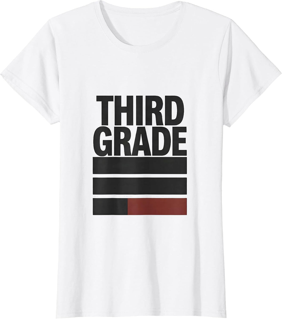 Women's Third Grade Minimalist Back To School Teacher Student T-Shirt - White