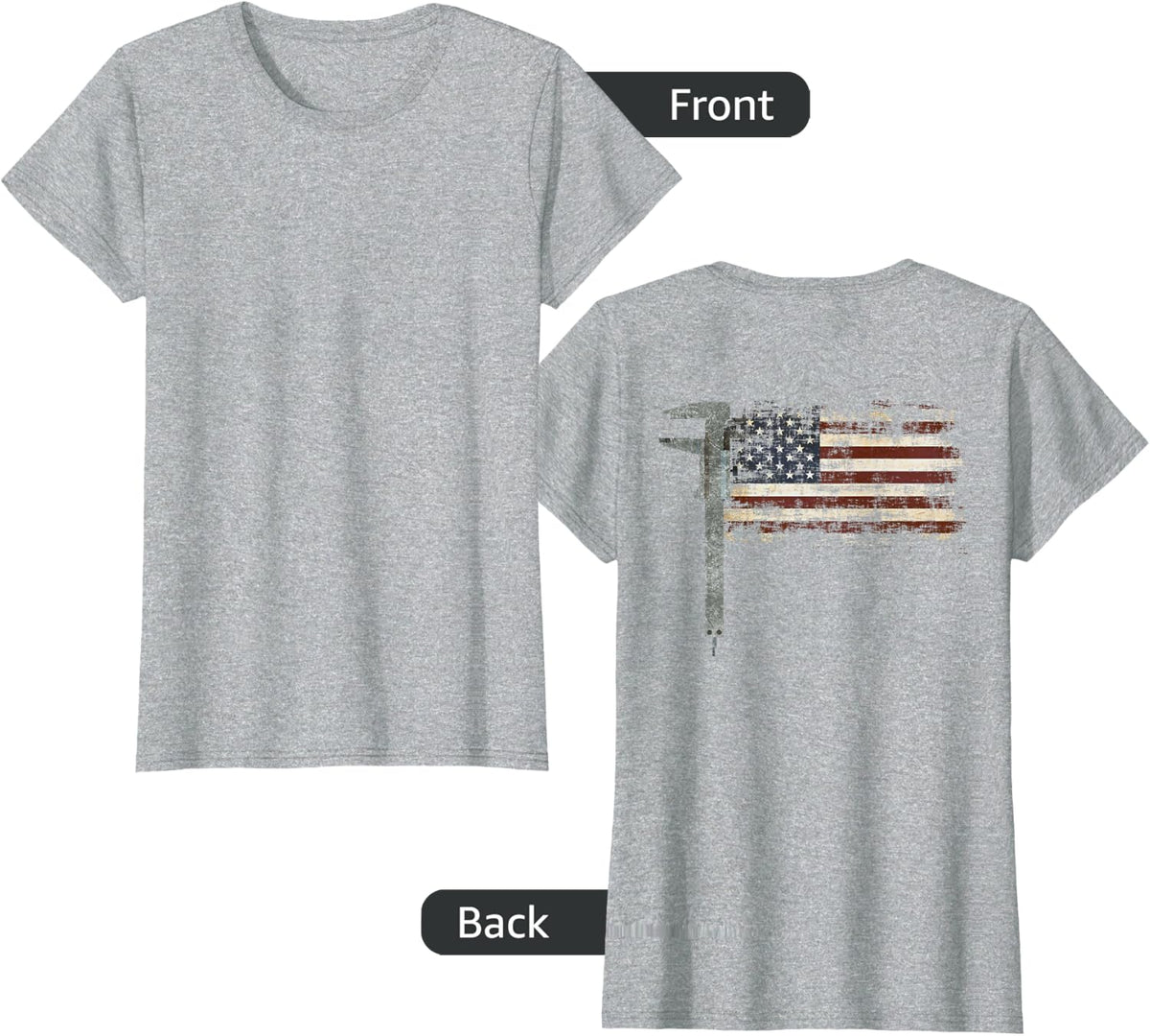 Millwright Image On Back Of Clothing T-Shirt - Heather Grey
