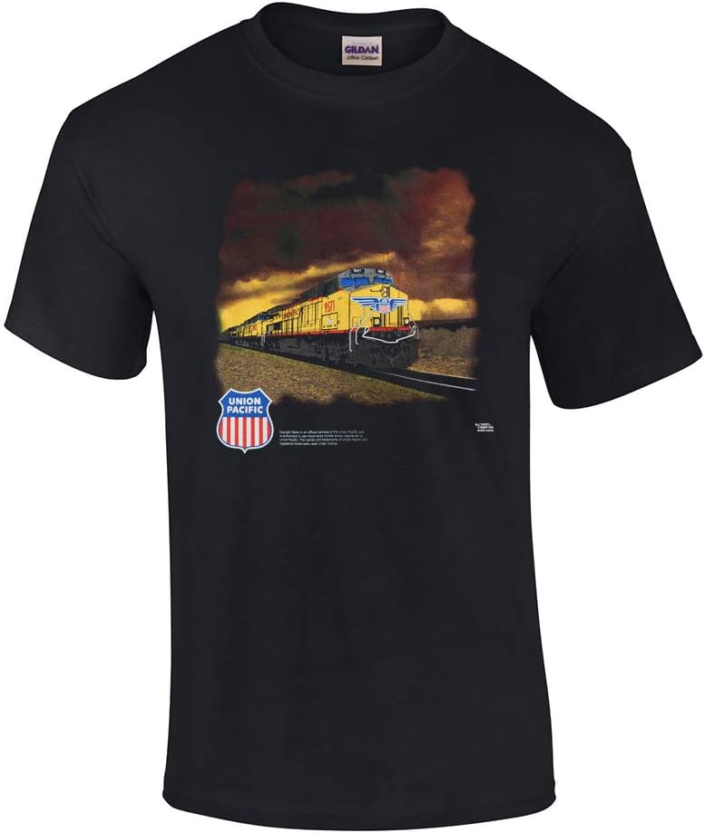 Union Pacific Railroad Stormy Sky T-Shirt [114] - Black