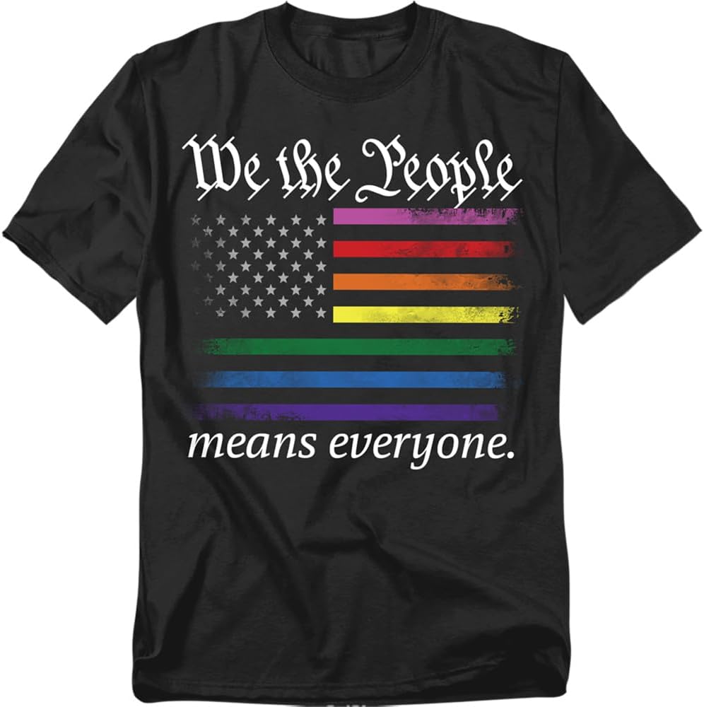 Popfunk We The People Flag Pride –, Patriotic USA Flag T-Shirt, Unisex - Black