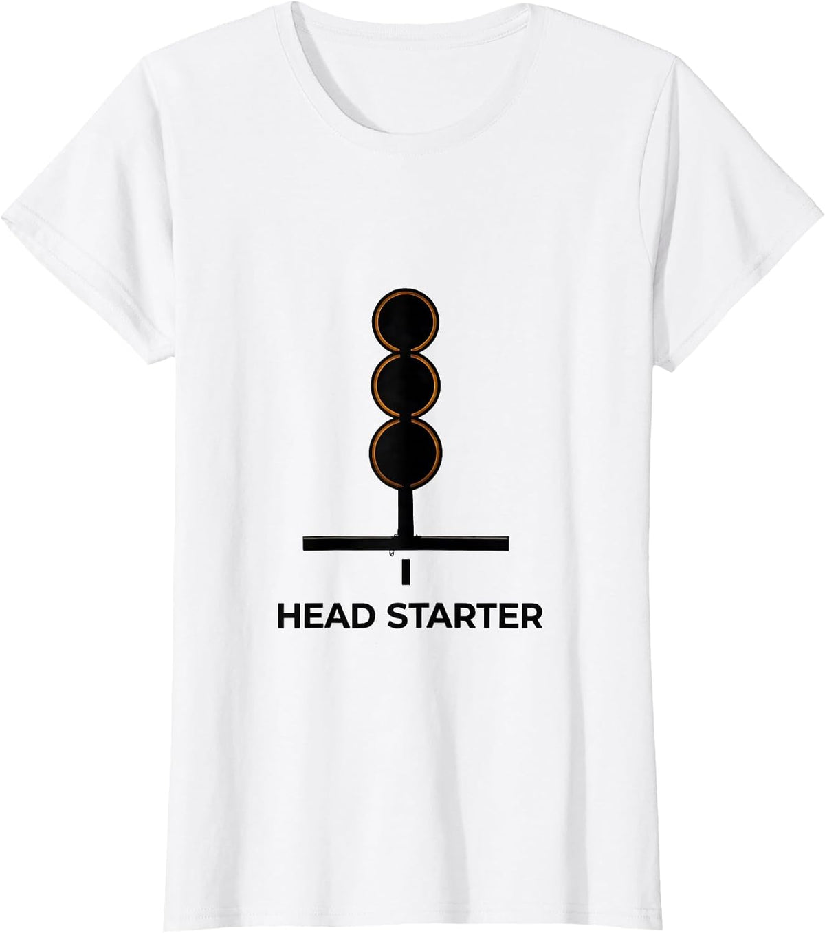 Head Starter Minimalist Racing Tree Light Drag Strip RC Car T-Shirt - White