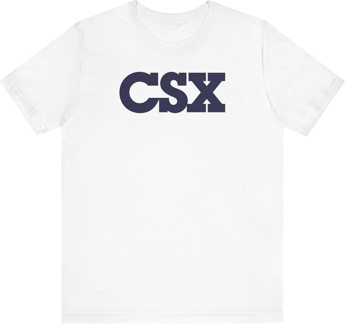 CSX Logo (Blue) T-Shirt | Heather Blend - White