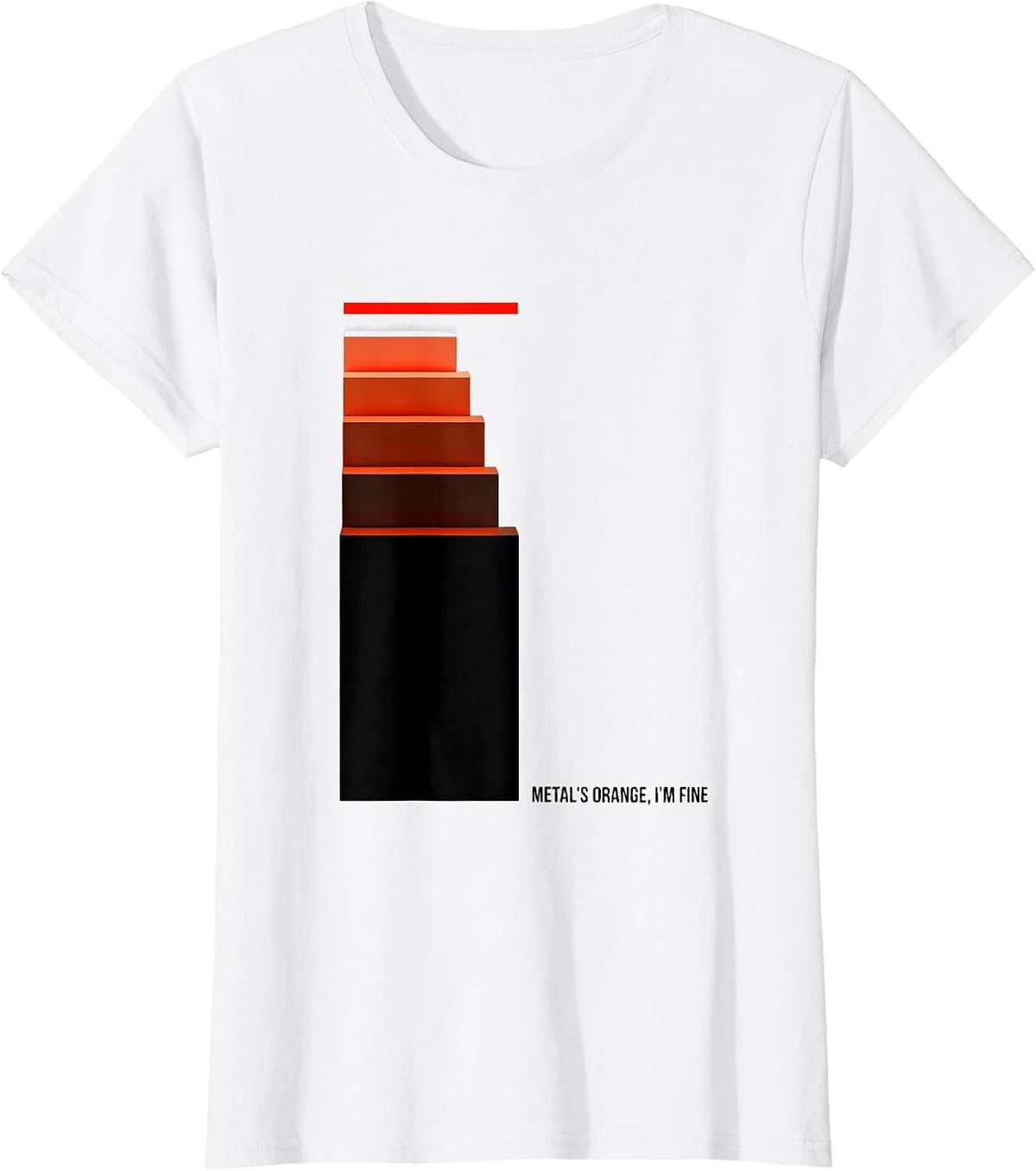 Metal's Orange, I'm Fine Funny Blacksmith Metalworker Gift T-Shirt - White