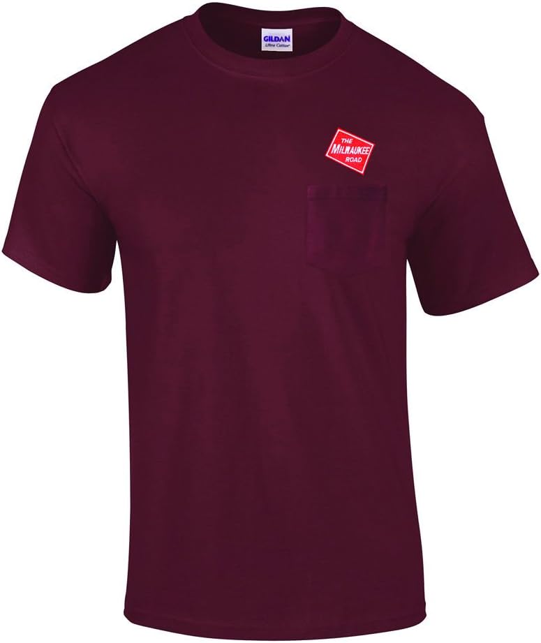 Milwaukee Road Embroidered Pocket Tee [p08] - Maroon
