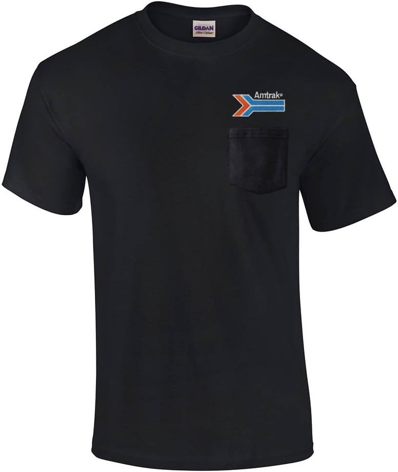 Amtrak Arrow Embroidered Pocket Tee [p221] - Black