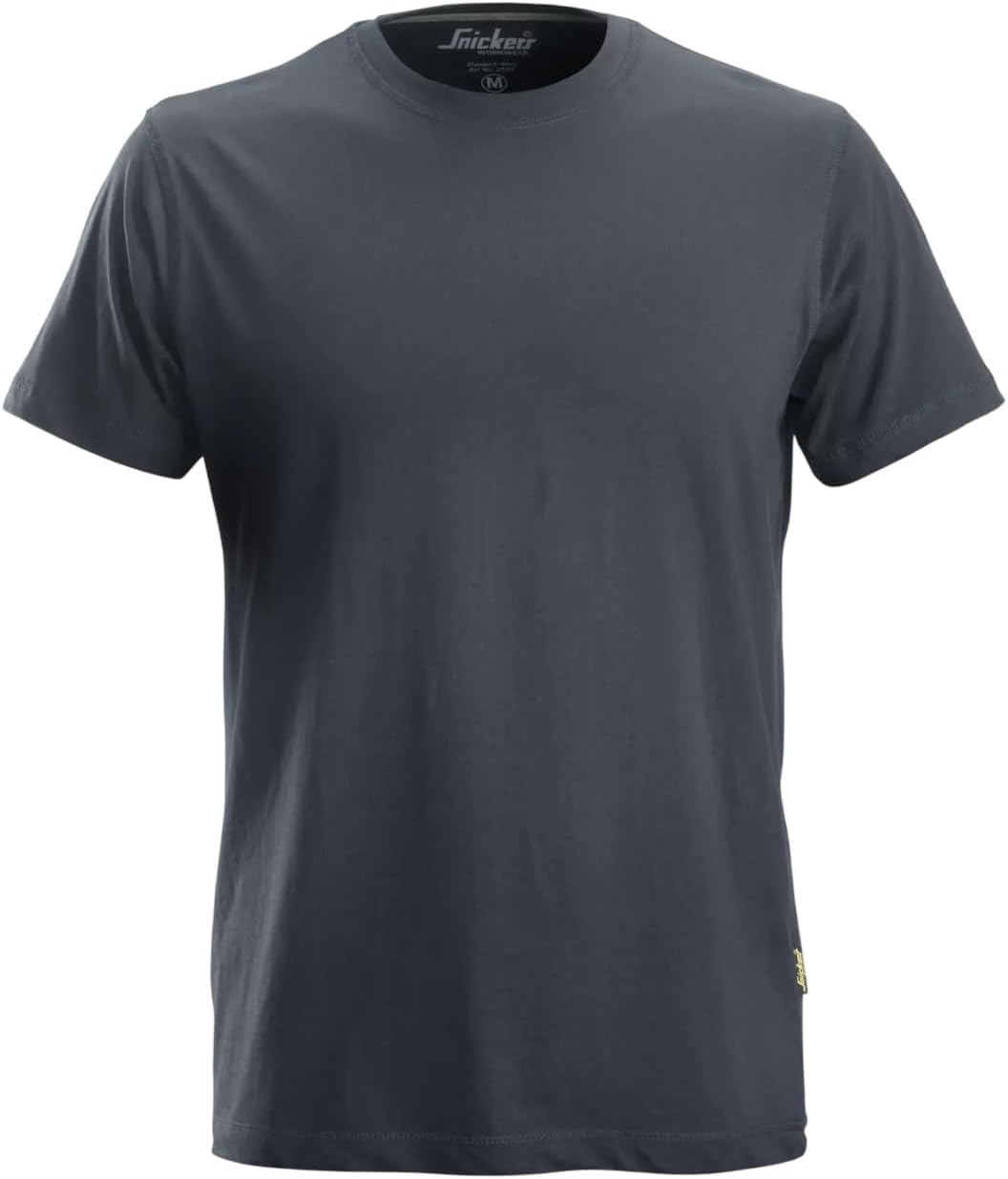 Snickers Workwear U2502 Classic T-Shirt Men's Cotton Comfort Tee, Reinforced Shoulder & Neck Seams, Lycra Rib Collar - Steel