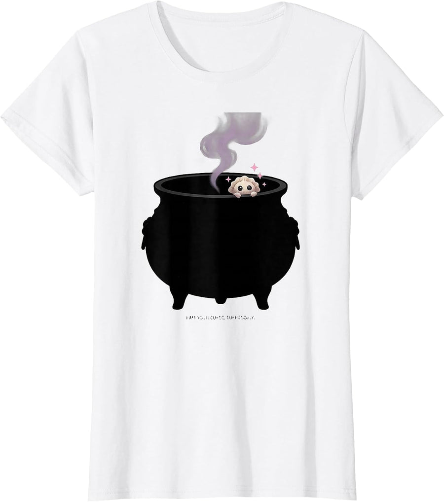 Women's I Am Your Curse, Supposedly Kawaii Pastel Goth Halloween T-Shirt - White