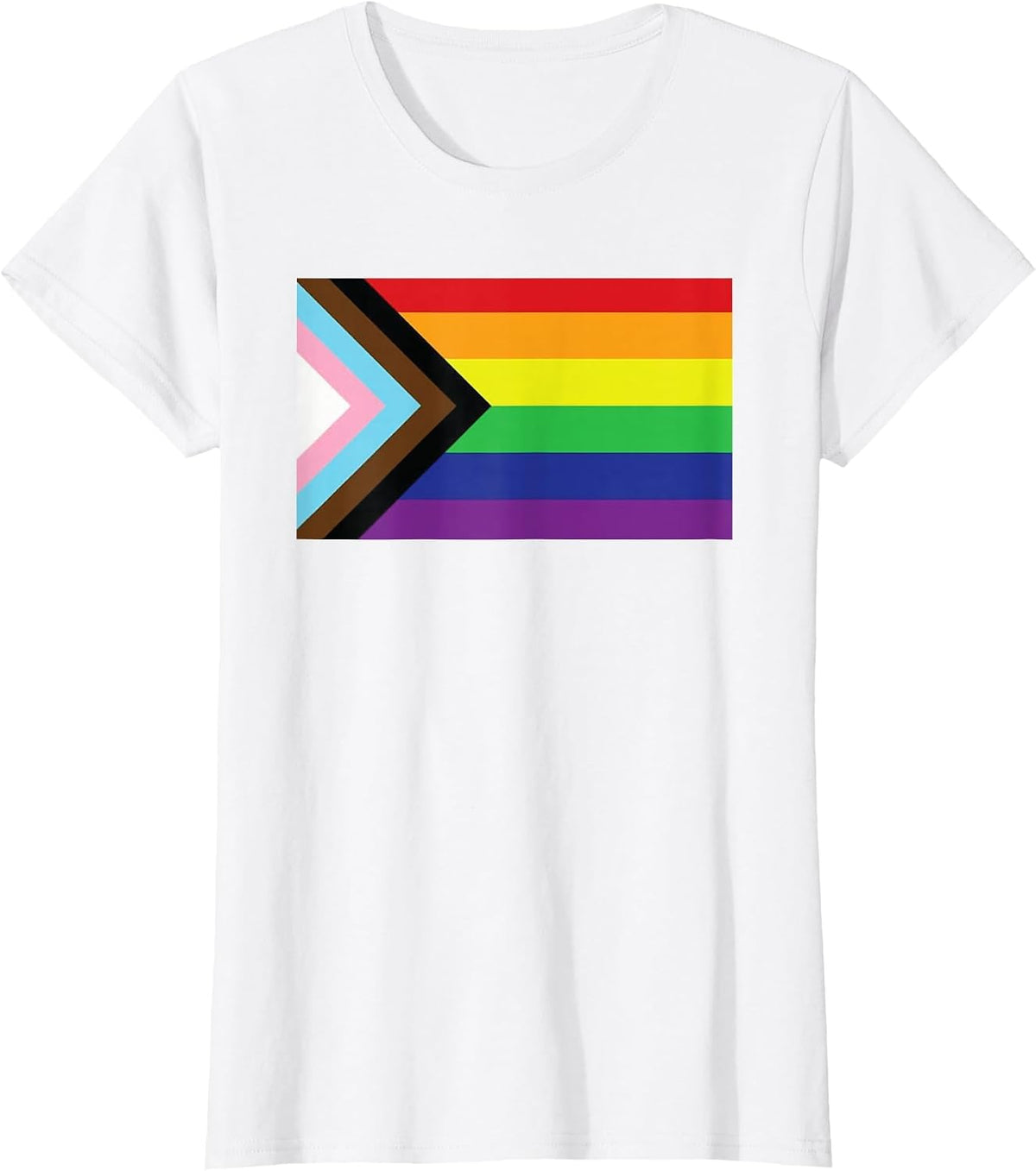 Progress Pride Flag T-Shirt - White