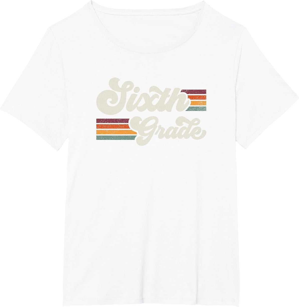Retro Sixth Grade Teacher Back to School T-Shirt - White