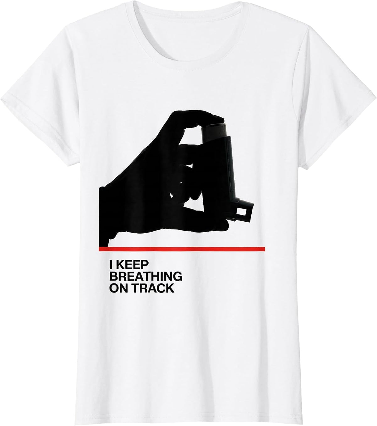 I Keep Breathing On Track Funny Respiratory Therapist RT T-Shirt - White