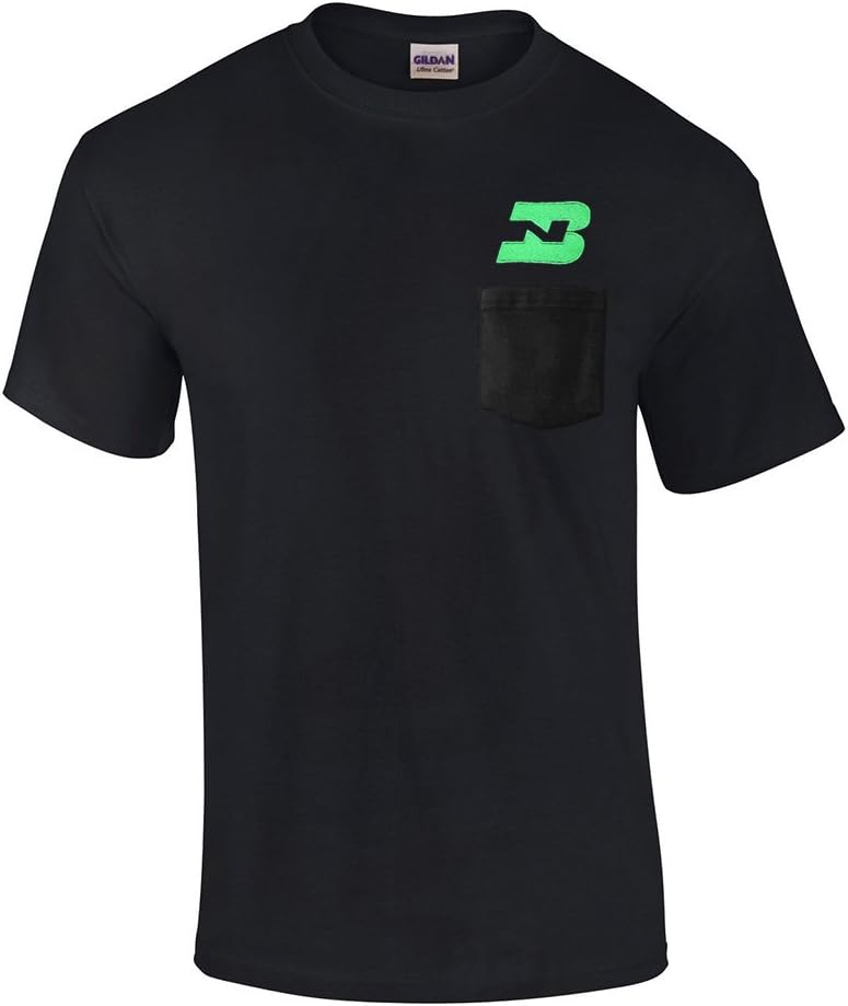 Daylight Sales Burlington Northern Embroidered Pocket Tee [p46] - Black
