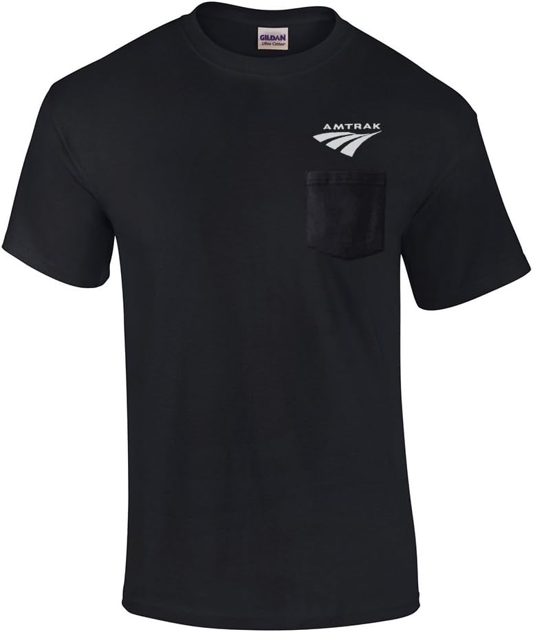 Daylight Sales Amtrak Travelmark Embroidered Pocket Tee [p252] - Black