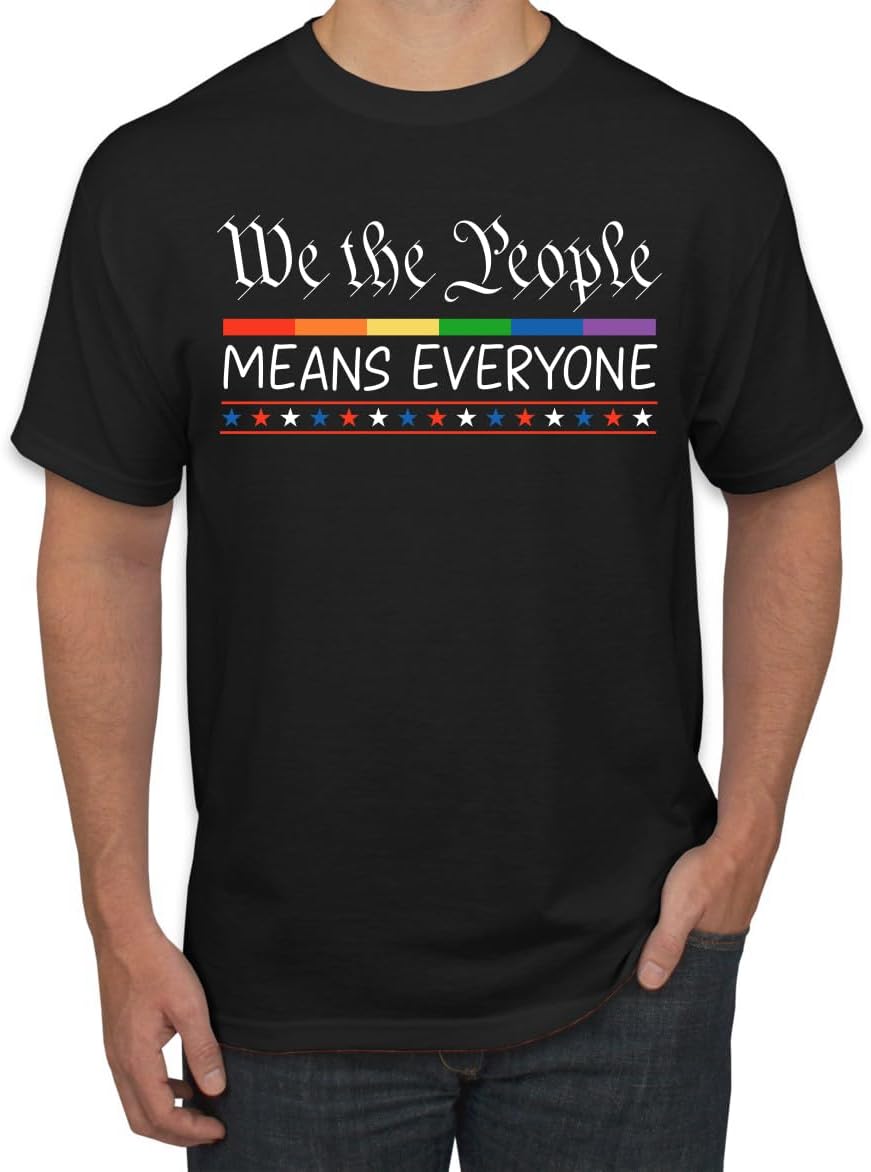 We The People Means Everyone Rainbow Lesbian Gay Bi Trans Pride LGBT Pride Men's T-Shirt - Black