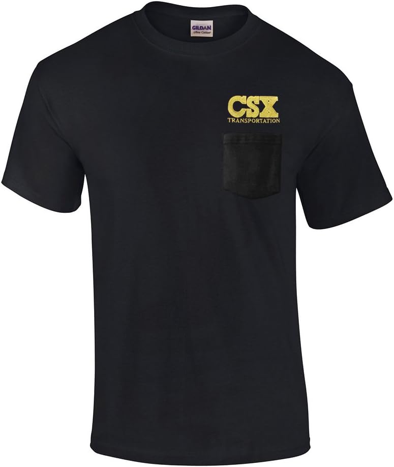 Daylight Sales CSX Transportation Embroidered Pocket Tee [p22] - Black