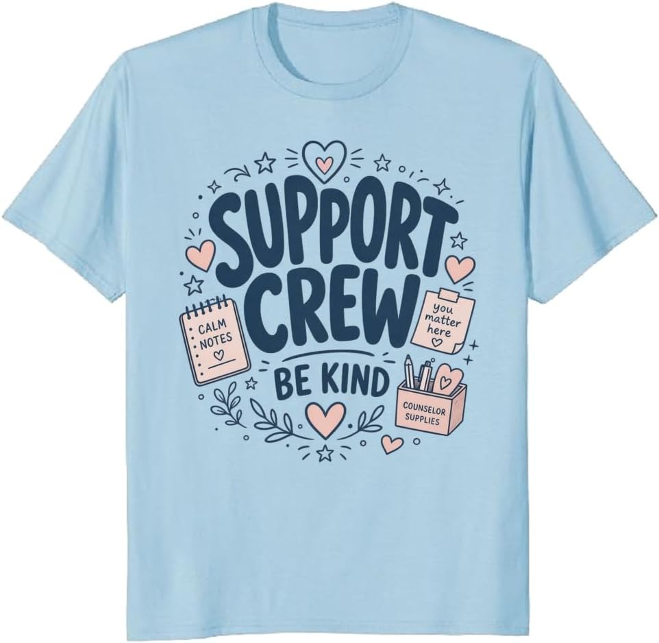 Counselor Crew T-Shirt School Support Staff Spirit Graphic Tee - S4