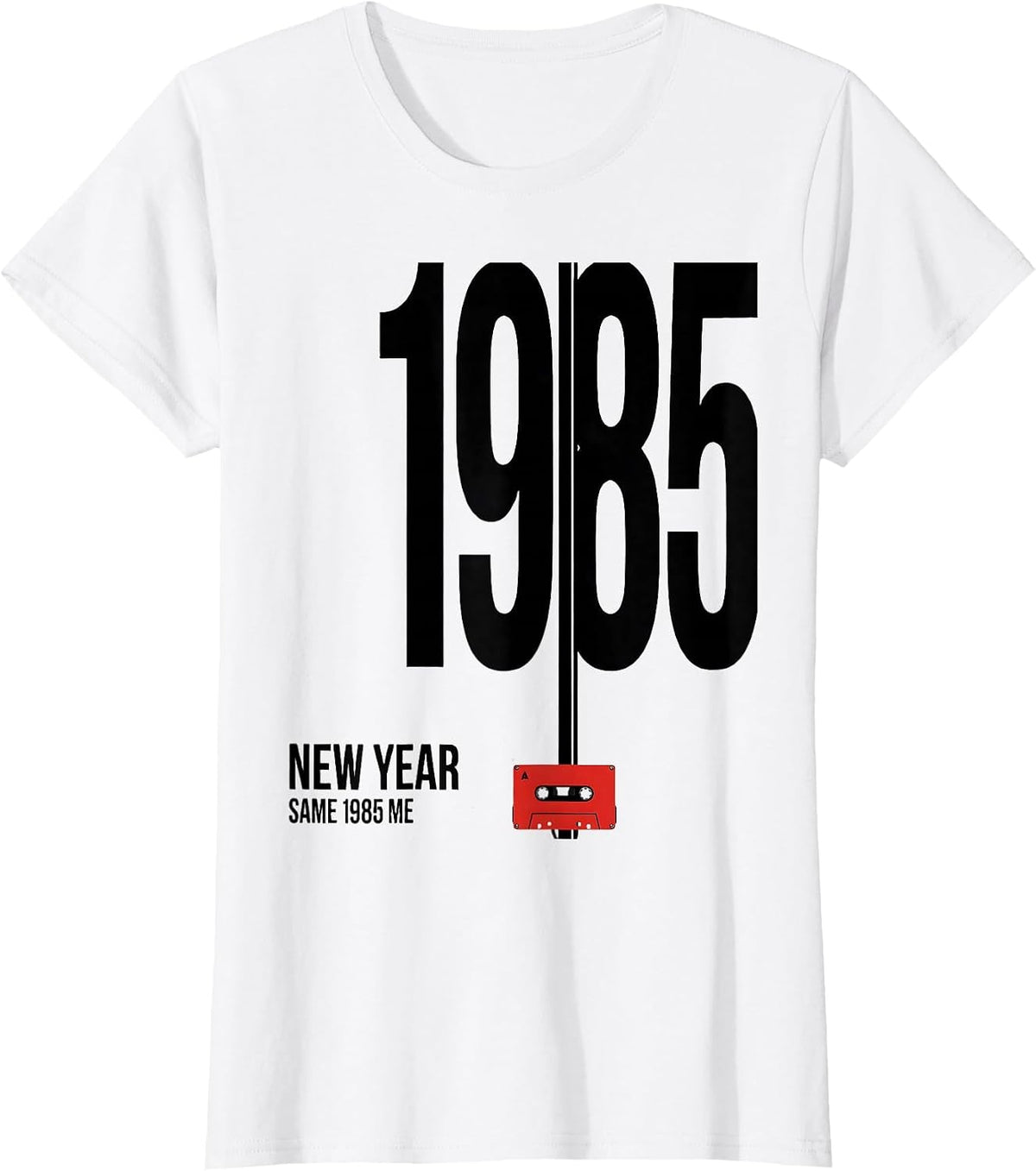 New Year Same 1985 Me Funny 80s Party Costume Retro T-Shirt - White