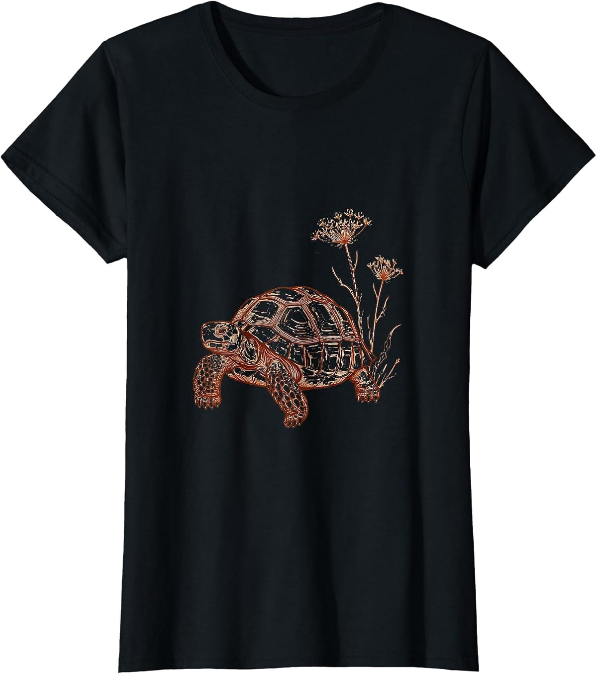 Tortoise Desert Journey Graphic Tee T-Shirt - Black