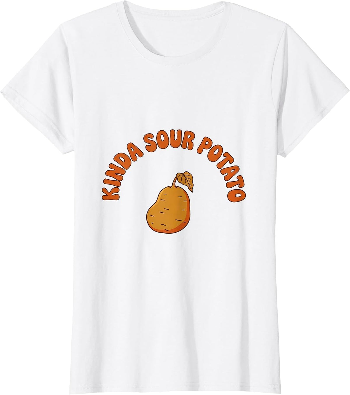 Kinda Sour Potato Retro 70s Funny Couple Thanksgiving T-Shirt - White