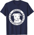 American Pit Bull Terrier Portrait T-Shirt - Navy Blue