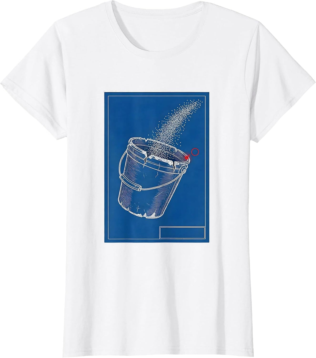 Women's Battered Feed Bucket Farm Life Sarcastic Humor T-Shirt - White