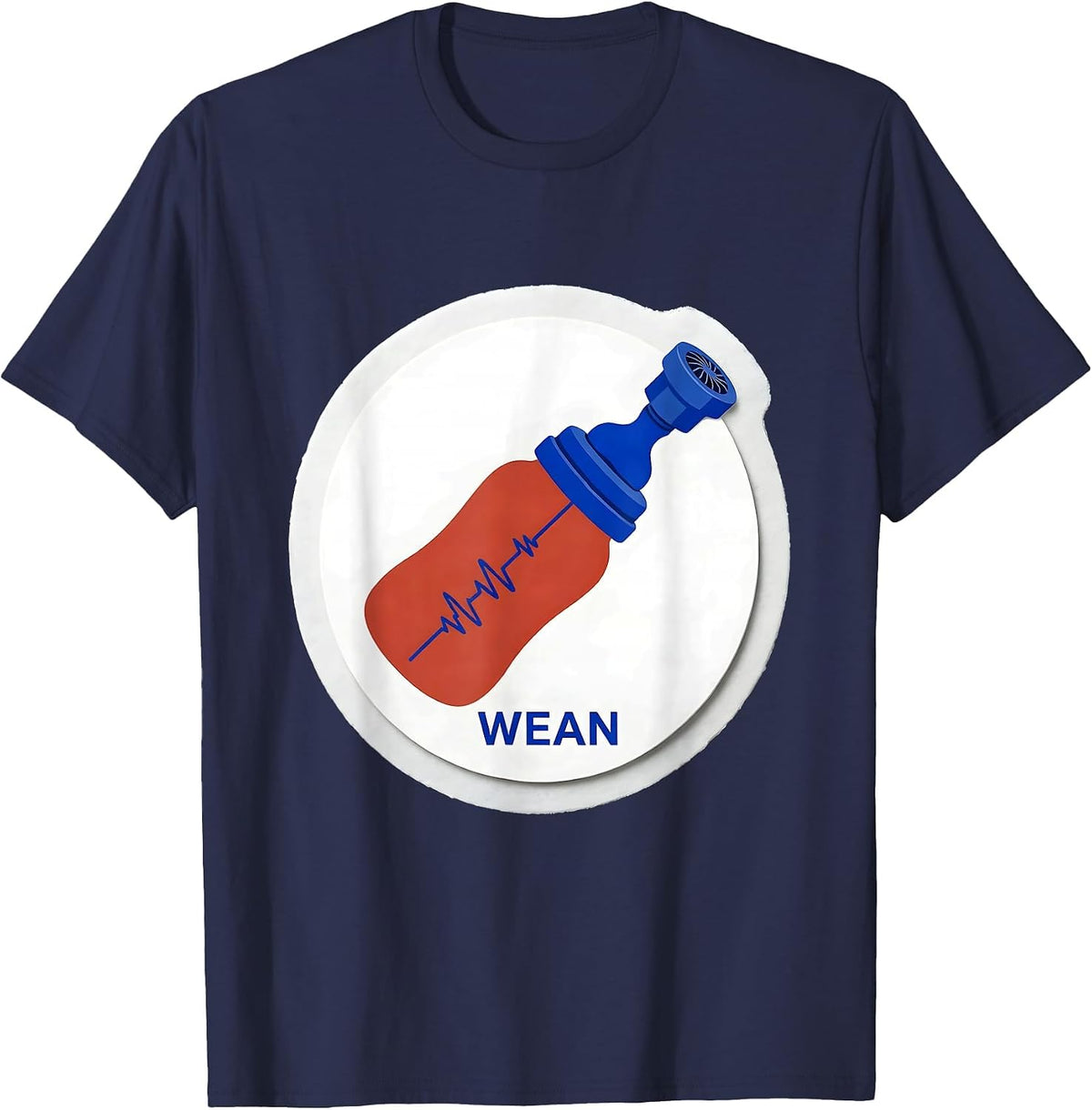 Men's Wean Respiratory Therapist RT Lung Care Professional Pride T-Shirt - Navy Blue