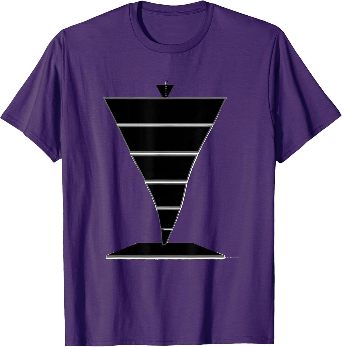 Men's Tornado Funnel Scale Minimalist Storm Chaser Gift T-Shirt - Purple