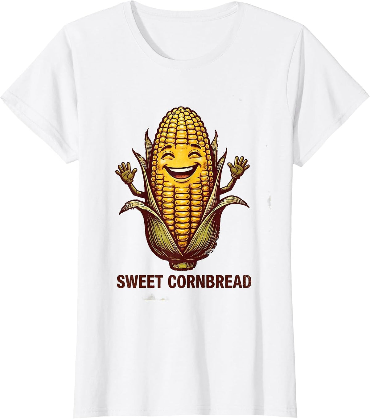 Sweet Cornbread Funny Matching Couples Thanksgiving T-Shirt - White