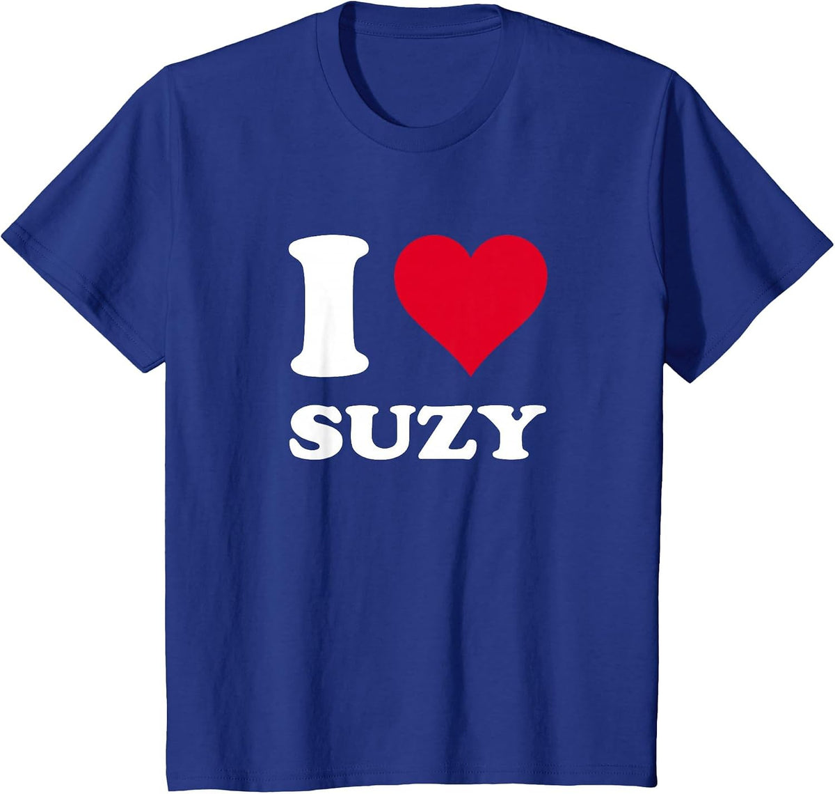 Red Heart I Love Suzy T-Shirt - Royal Blue