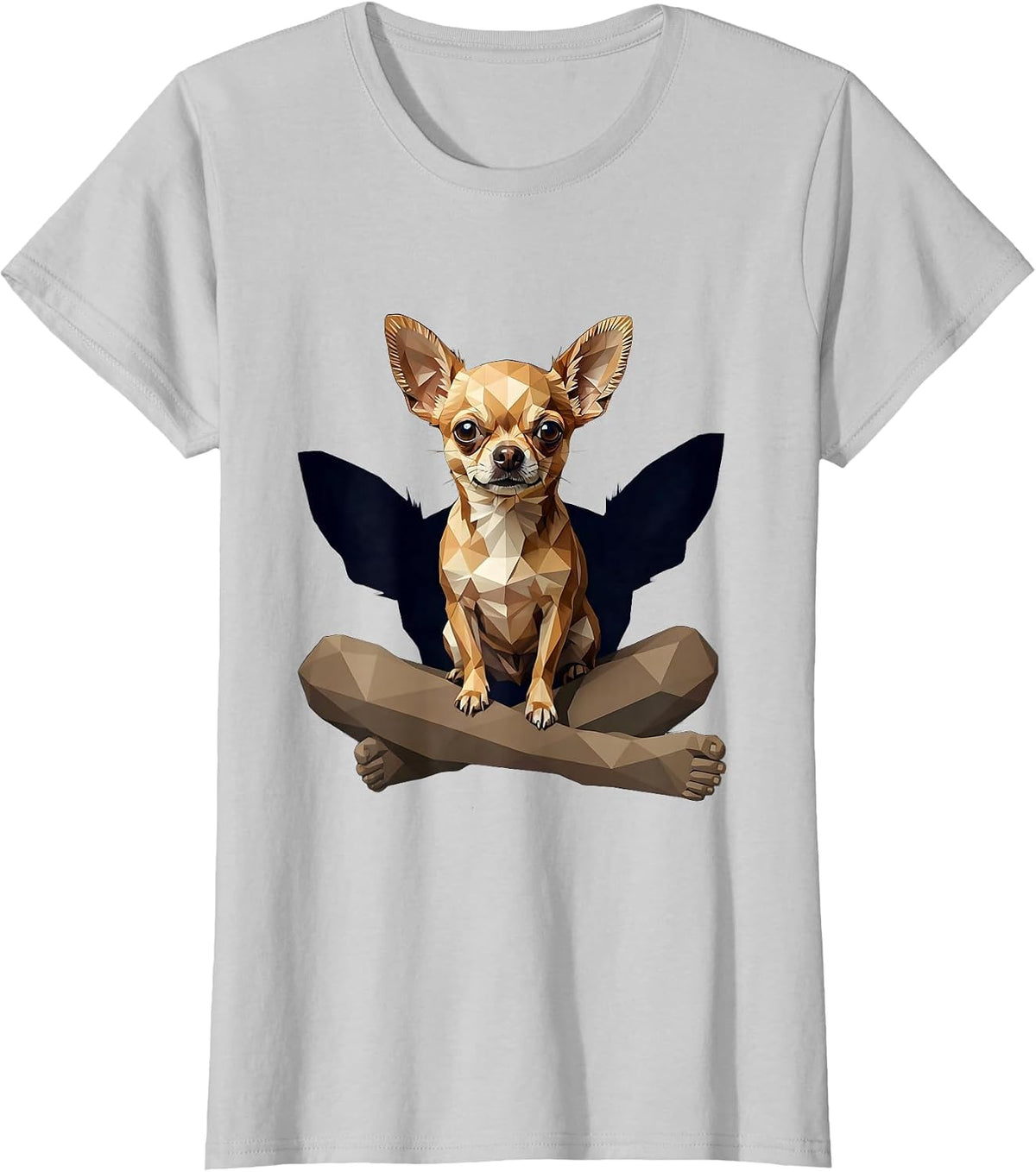 Chihuahua Low Poly Dog Owner Pride Humor T-Shirt - Silver Grey