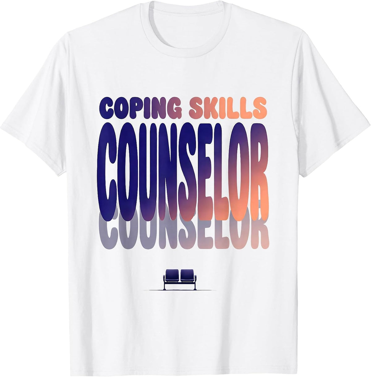 Men's Coping Skills Counselor Mental Health Awareness School T-Shirt - White