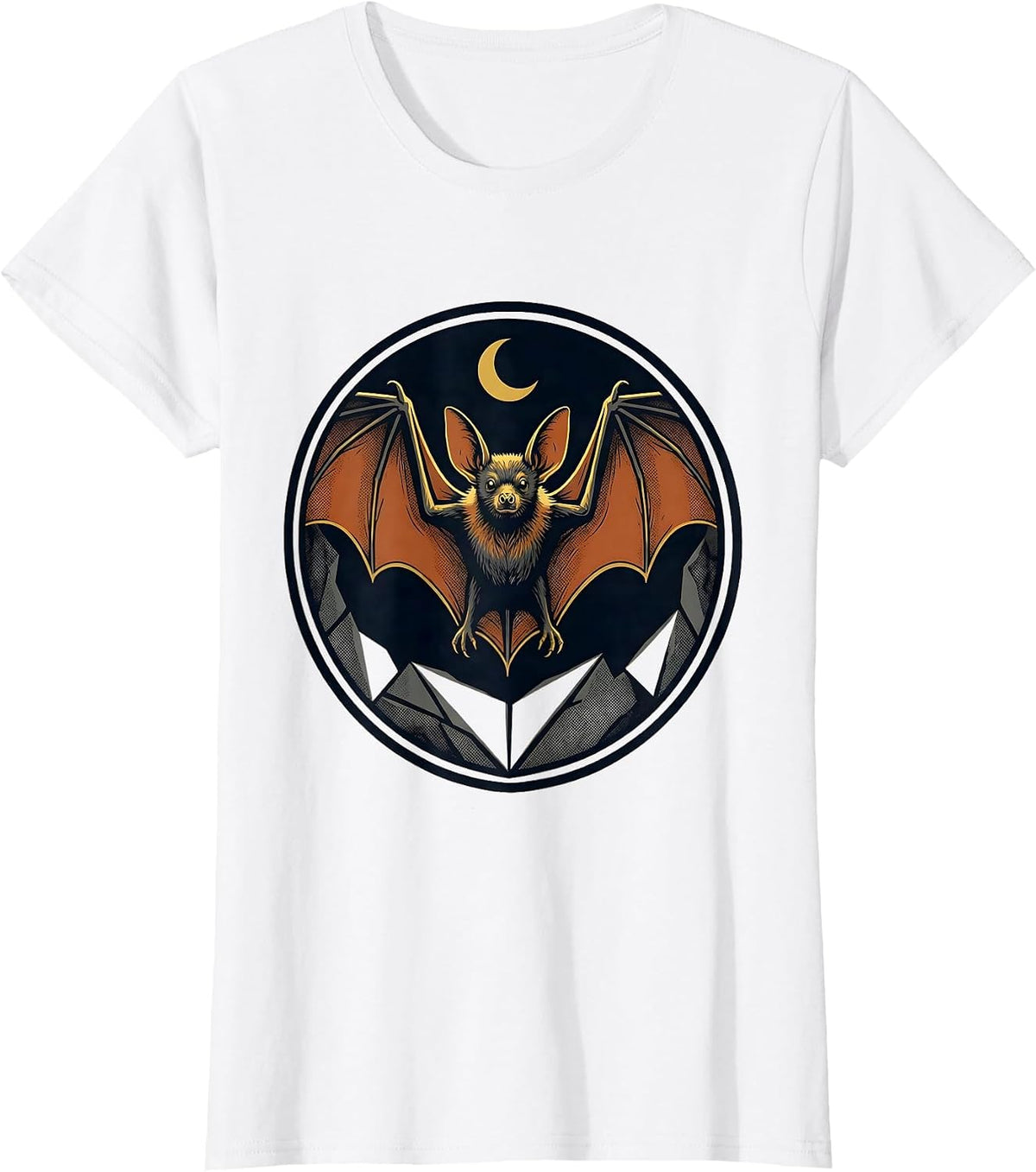 Bat Cave Screenprint Poster Wildlife Conservation T-Shirt - White
