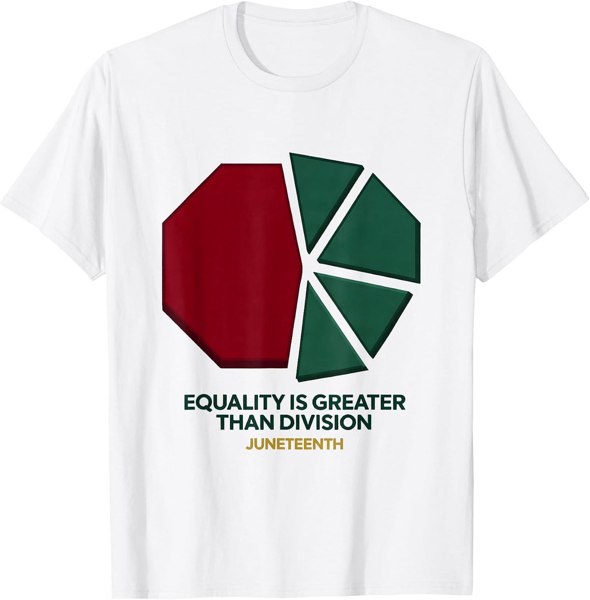Men's Equality Is Greater Than Division Juneteenth T-Shirt - White
