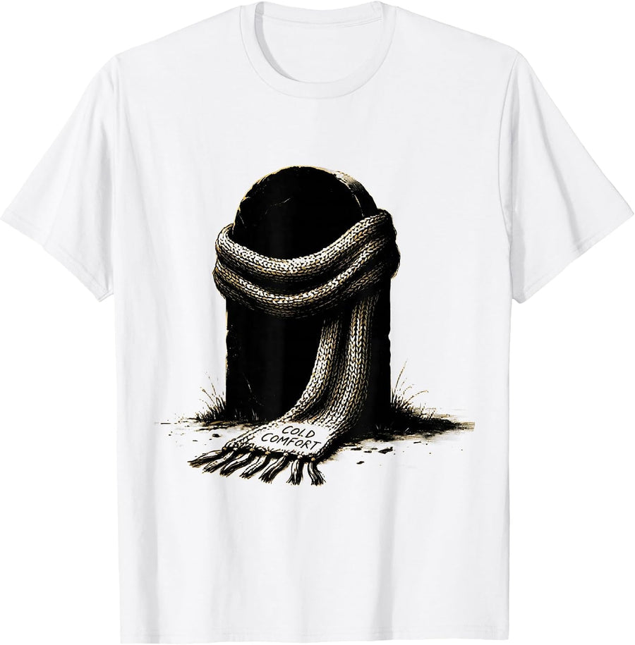 Men's Cold Comfort Gothic Y2K Grunge Alt Emo Aesthetic T-Shirt - White