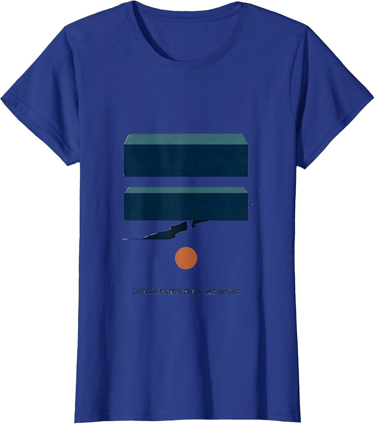 Women's Equality Has More Weight Than Division Antiracism Math T-Shirt - Royal Blue