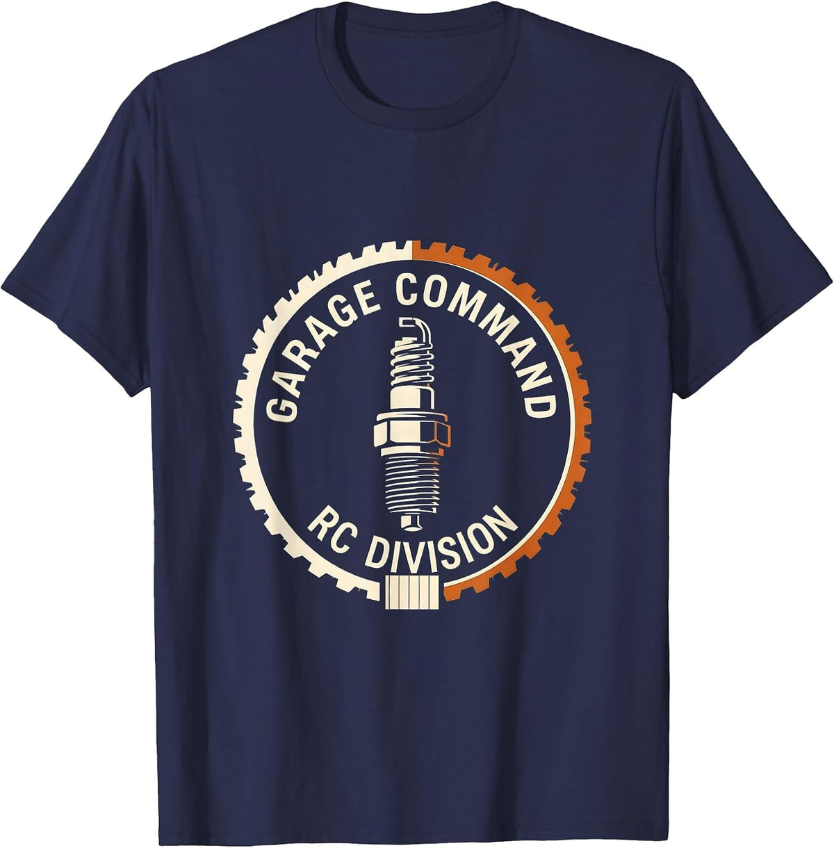 Men's Garage Command RC Division Editorial Conceptual Drag Racing T-Shirt - Navy Blue