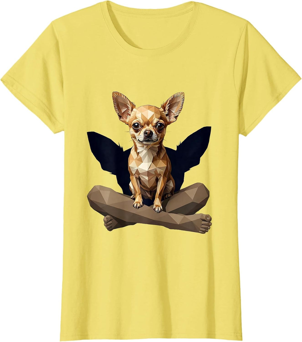 Chihuahua Low Poly Dog Owner Pride Humor T-Shirt - Lemon Yellow