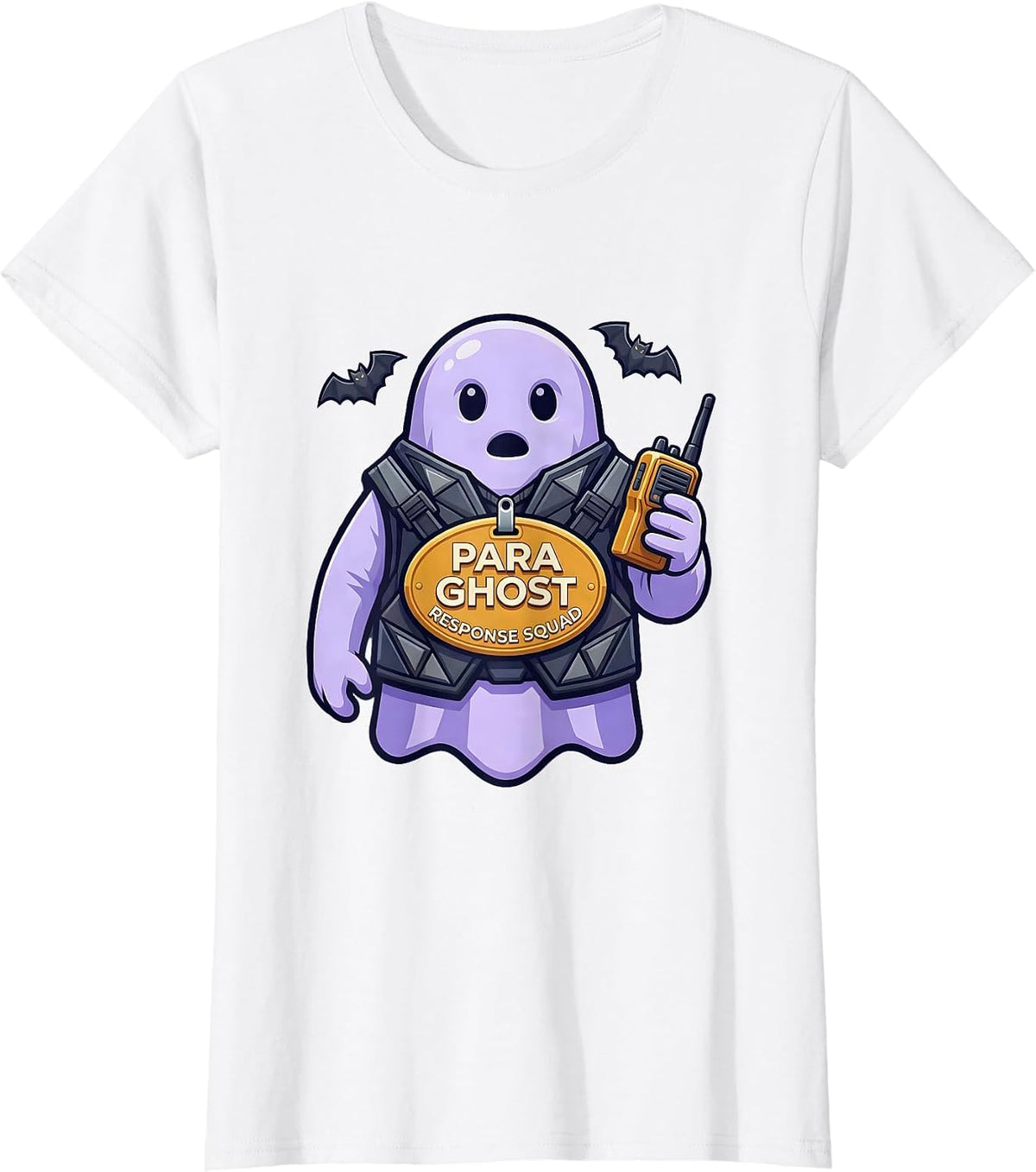 Women's Para Ghost Response Squad Funny Paraprofessional Halloween T-Shirt - White