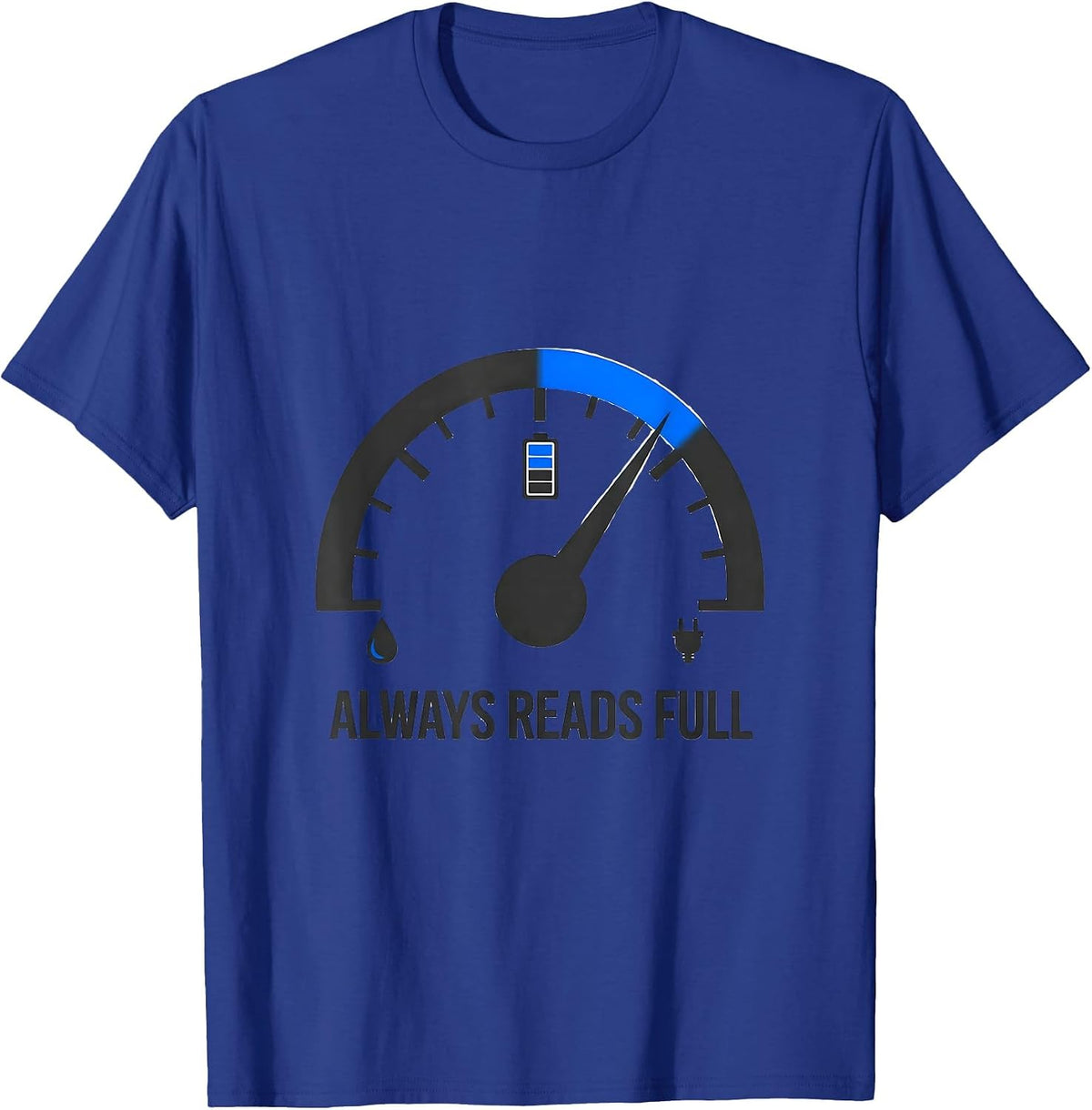Always Reads Full Funny Car Enthusiast Spare-Time Humor T-Shirt - Royal Blue