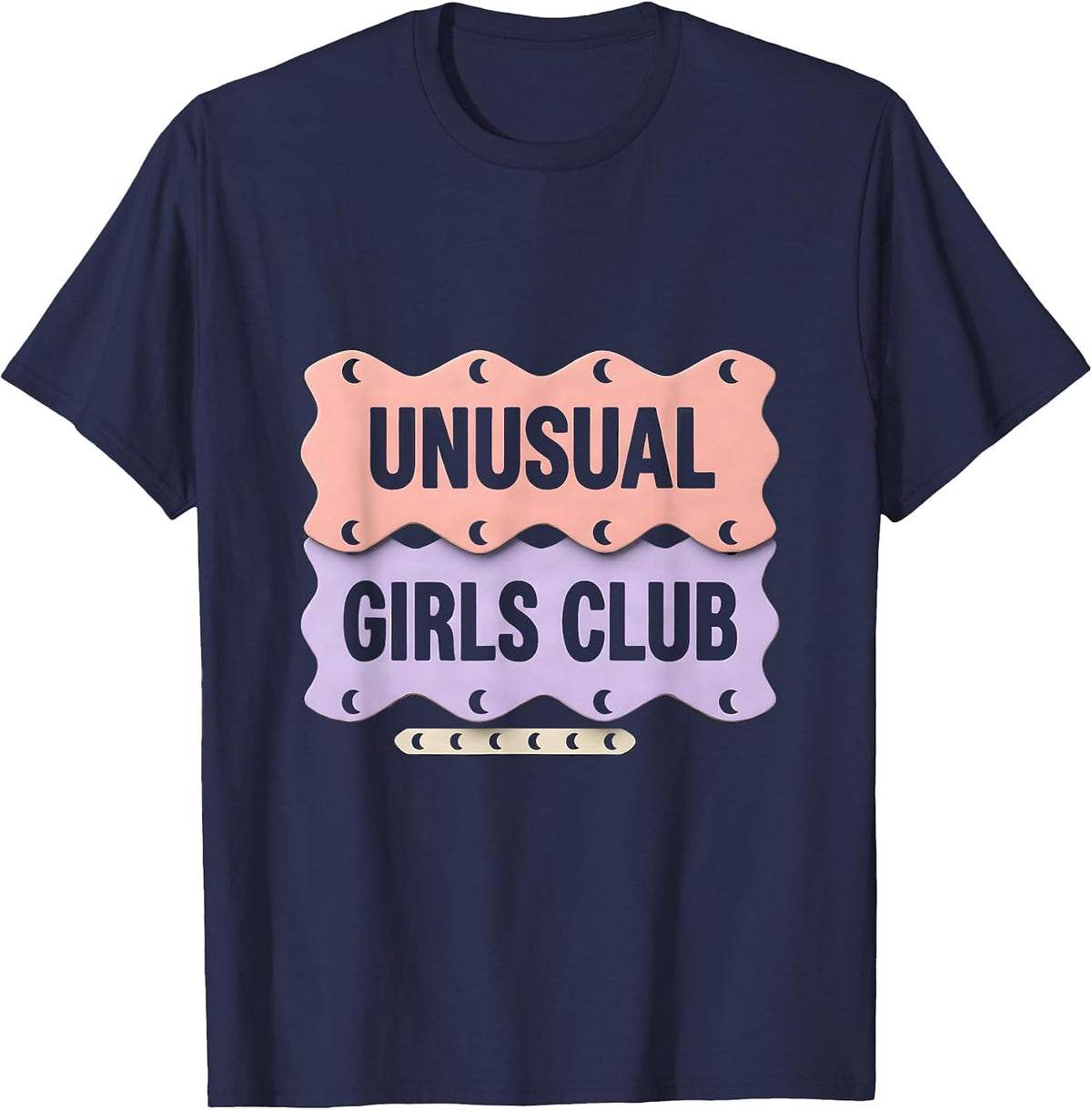Unusual Girls Club Pastel Goth Alt Girl Weird Aesthetic T-Shirt - Navy Blue