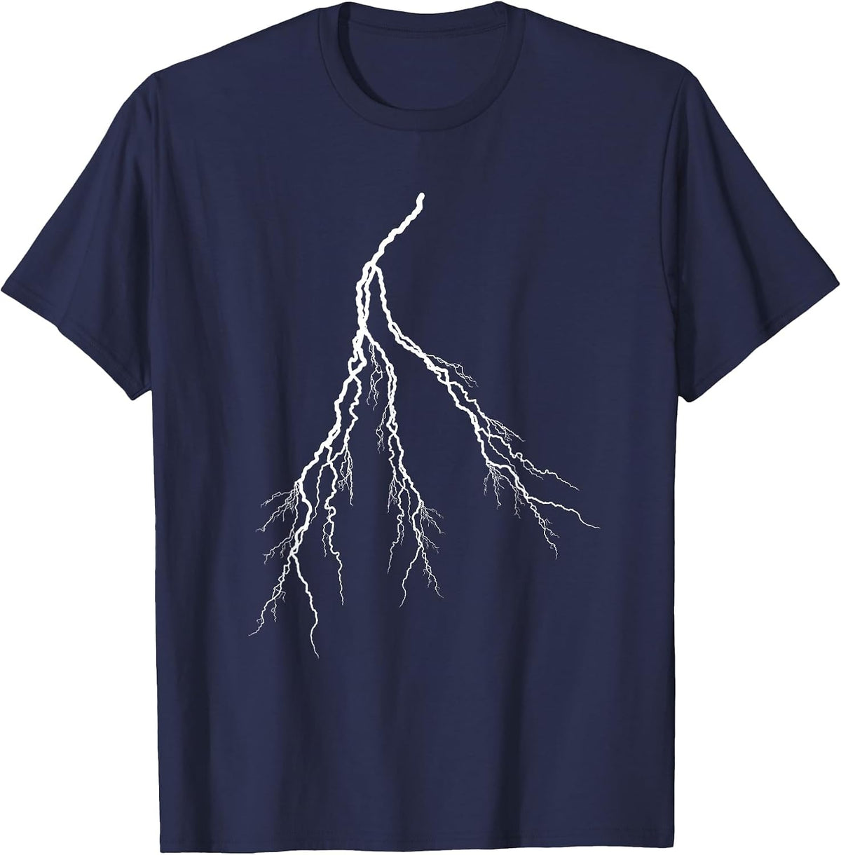 Blitz of Lightning Chaser Weather Progessor Flash Storm T-Shirt - Navy Blue