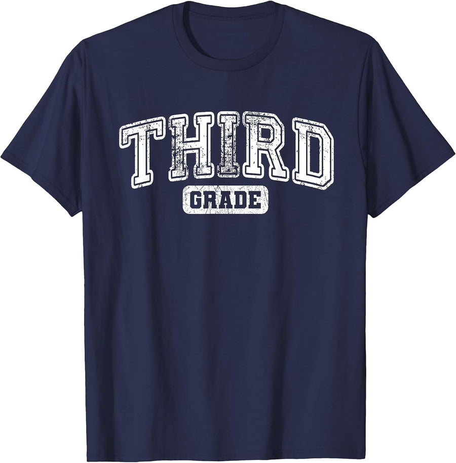 Third Grade Teacher First Day of 3rd Grade Back to School T-Shirt - Navy Blue