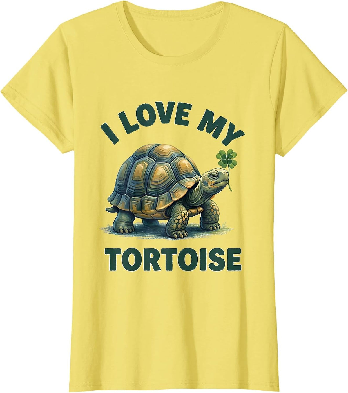 I Love My Tortoise Storybook Cute Tortoise Lover Gift T-Shirt - Lemon Yellow