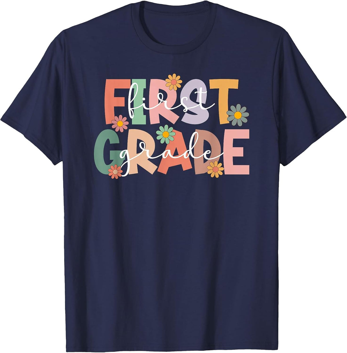 First Grade Teacher Best 1st Grade Teacher T-Shirt - Navy Blue